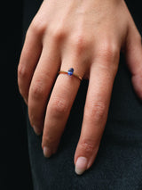 Sapphire Solitaire 14k Whitegold Ring