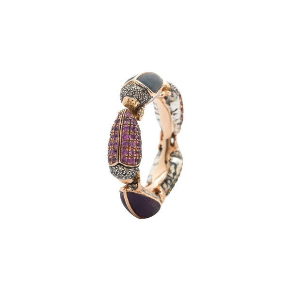 Scarab Eternity 18K Rose Gold Ring