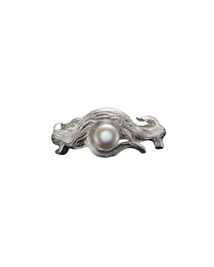 Secret Garden Silver Ring w. Pearl