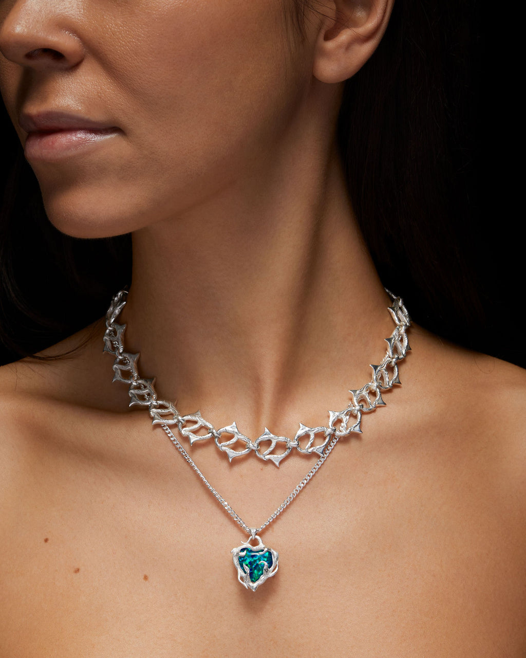 Thorn Sølv Halskæde