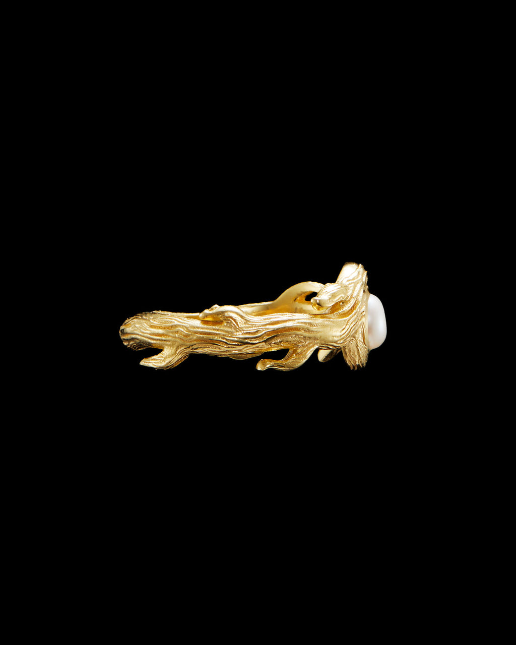 Secret Garden Gold Plated Ring w. Pearl