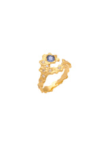 September Birthstone 18K Gold Ring w. Sapphires