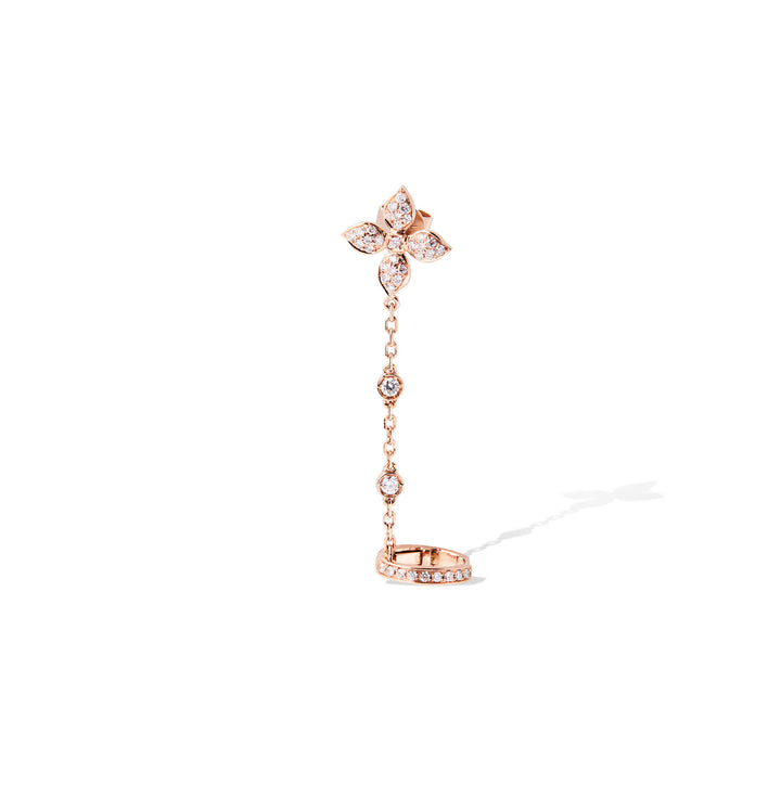 Clover Girl 18K Gold Earcuff w. Diamonds