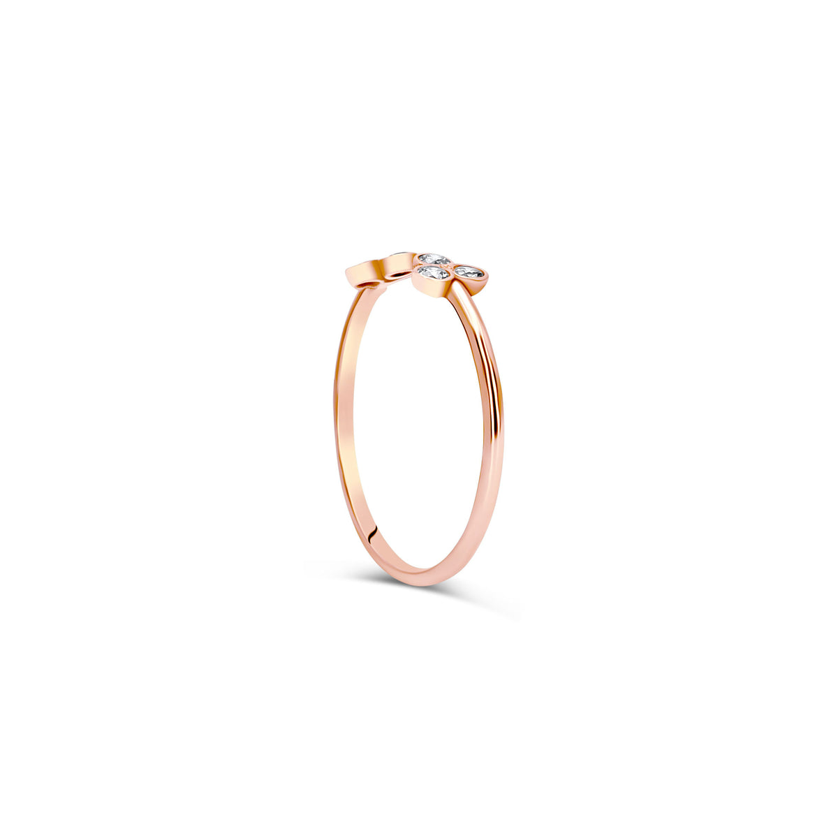 Blossom 14K Gold Ring w. Diamonds