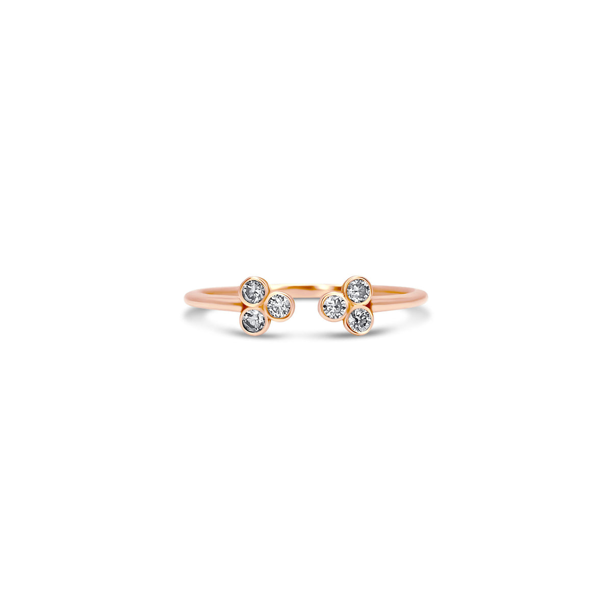 Blossom 14K Gold Ring w. Diamonds