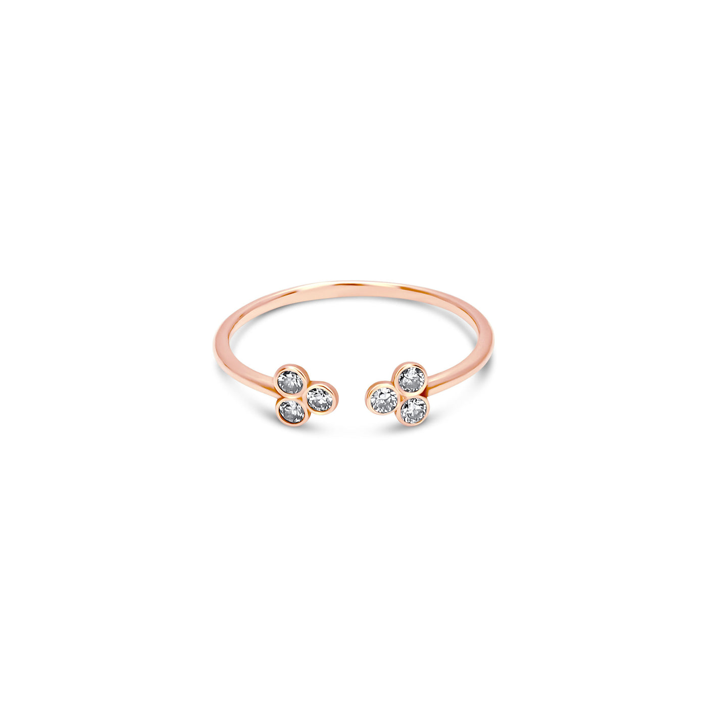 Blossom 14K Gold Ring w. Diamonds