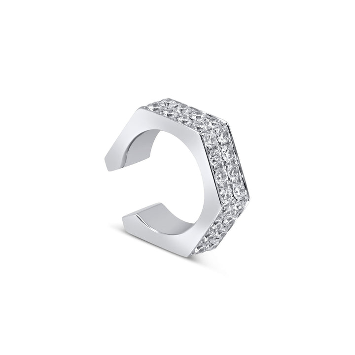 Bolt 14K Gold Earcuff w. Diamonds