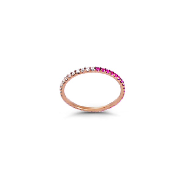 Friendship Promise 14K Gold Ring w. Pink Sapphires