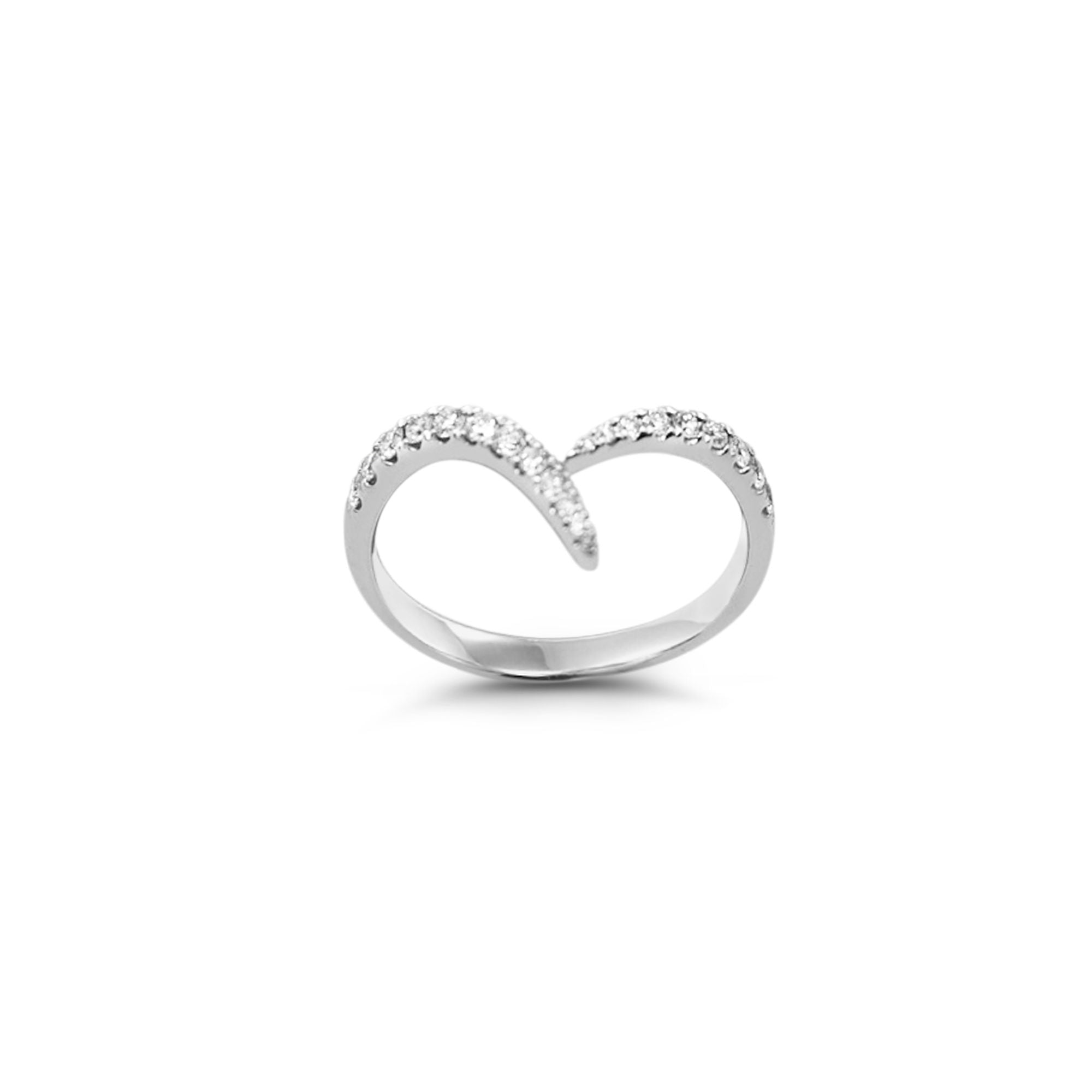 Classic Thorn 14K Gold Ring w. Diamonds