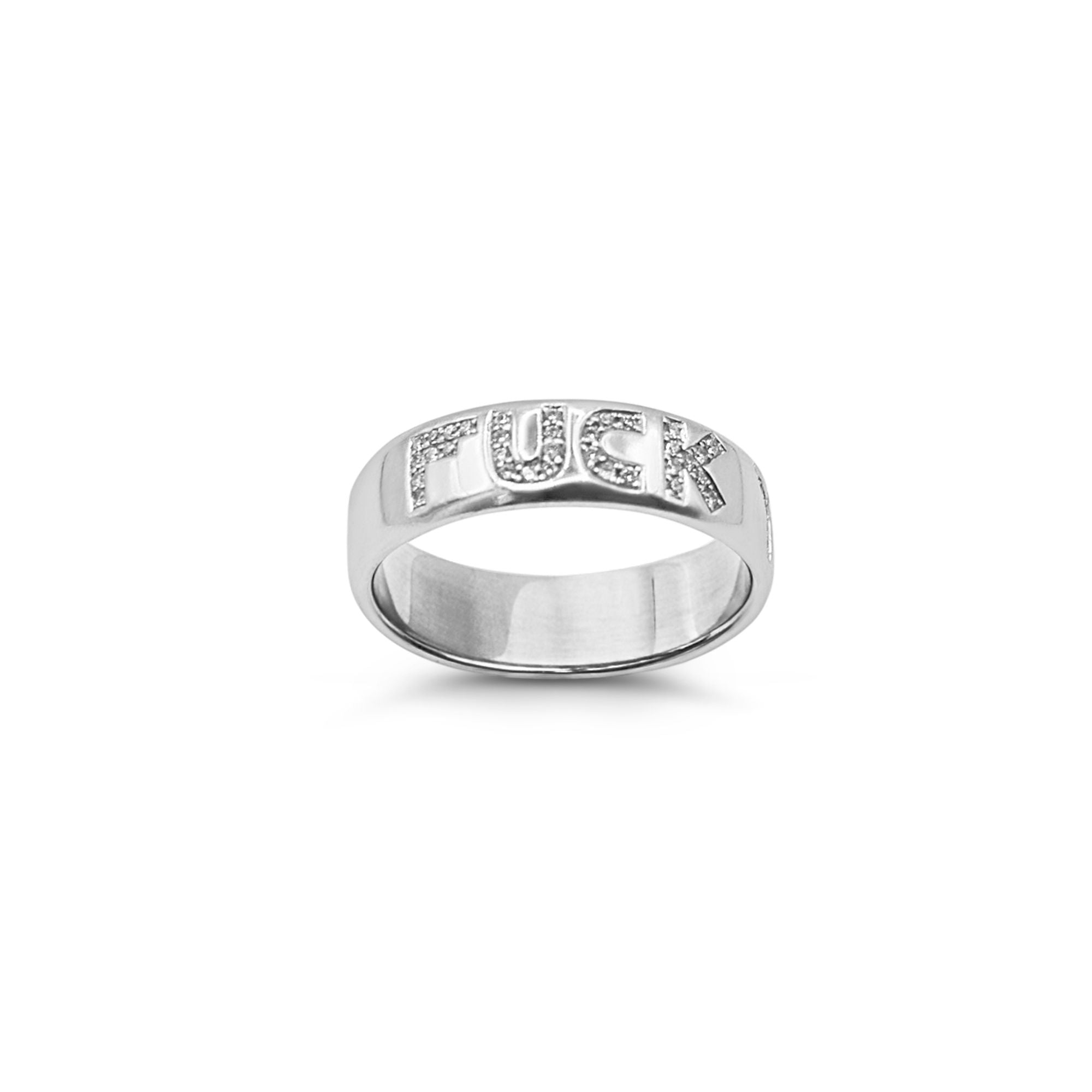 Play Rebel Silver Ring w.. Lab-Grown Diamonds