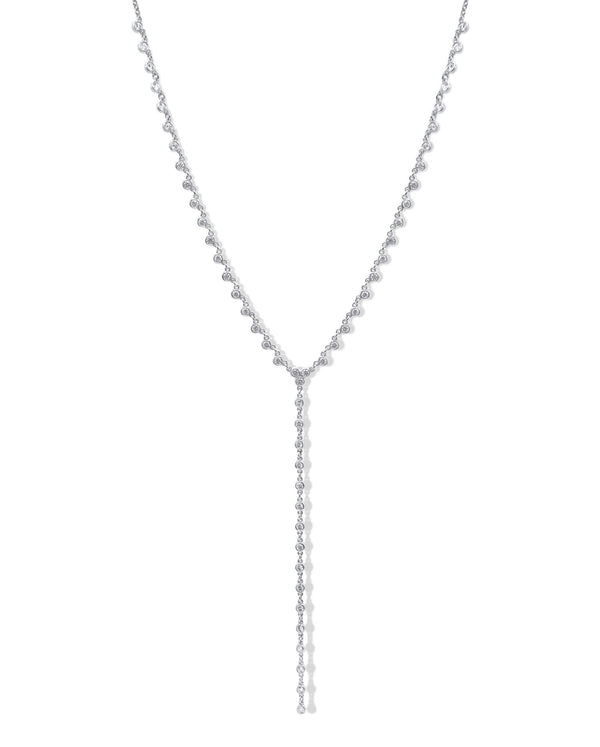 Floating Waterfall 18K Gold Necklace w. Diamonds