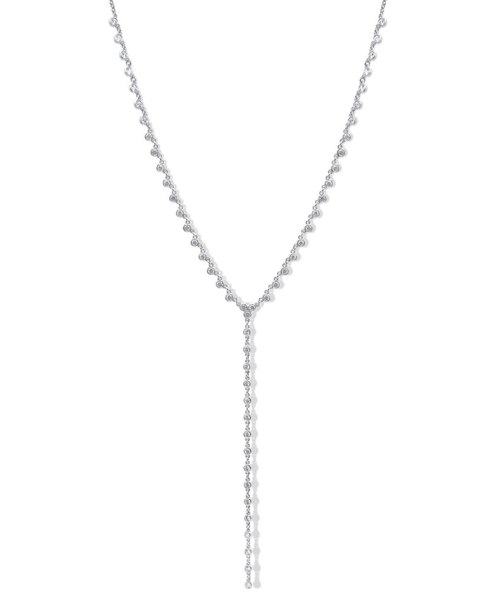 Floating Waterfall 18K Gold Necklace w. Diamonds