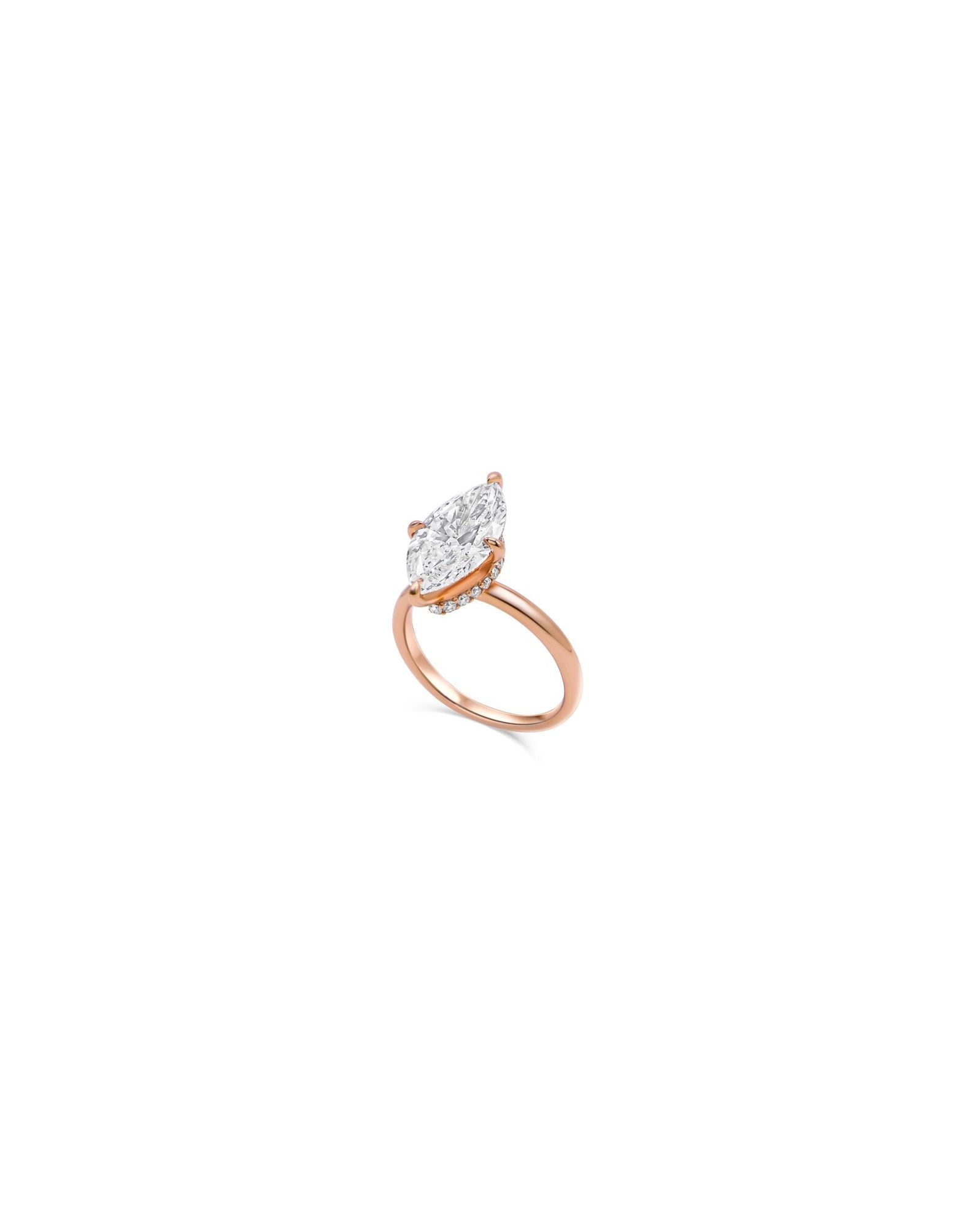 The LG Marquise 14K Gold Ring w. Lab-Grown Diamonds