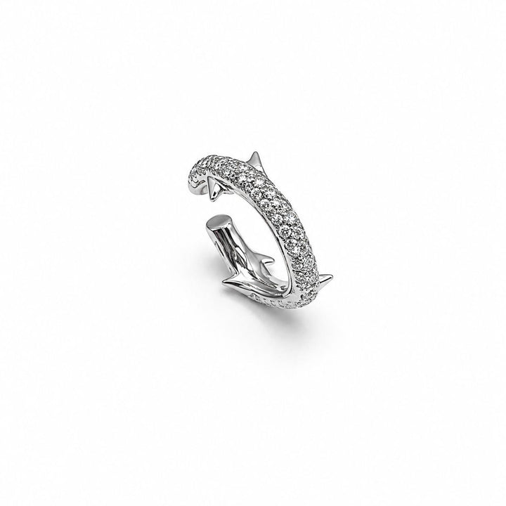 Thorns of a Rose 14K Gold Earcuff w. Diamonds