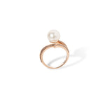 Enchanted Rose Thorn 14K Gold Ring w. Diamonds & Pearl