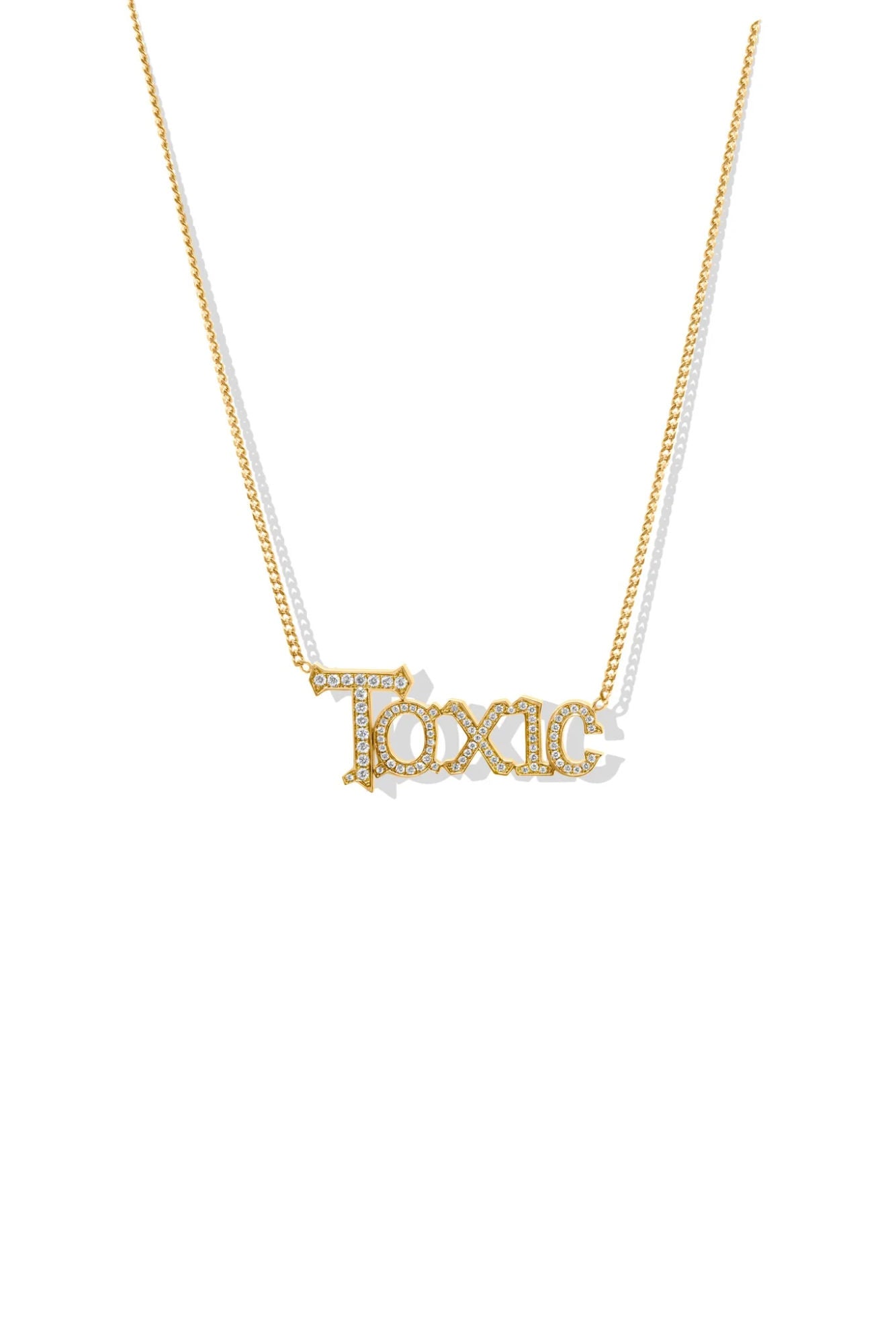 Play Toxic 18K Gold Necklace w. Diamonds