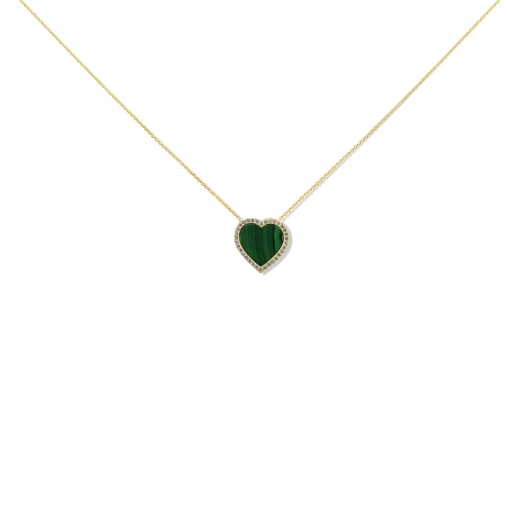 Mon Ceuor 18K Gold Necklace w. Malachite