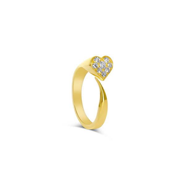Pinky Promise 14K Gold Ring w. Diamonds