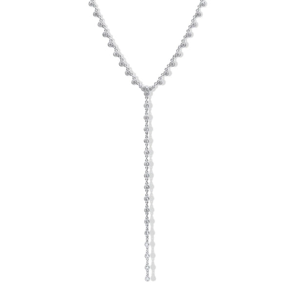 Floating Waterfall 18K Gold Necklace w. Diamonds