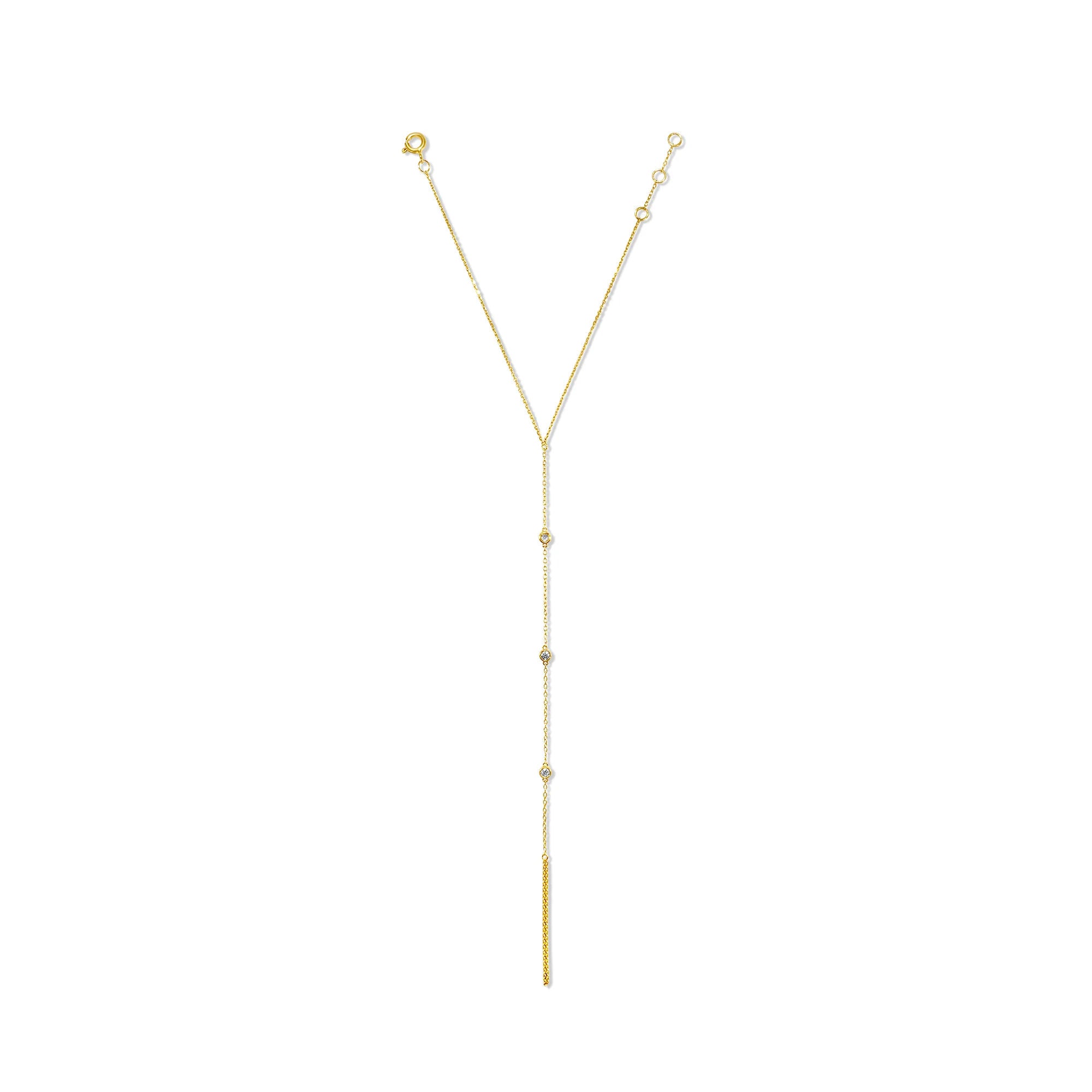 Mini 18K Gold Handchain w. Diamonds