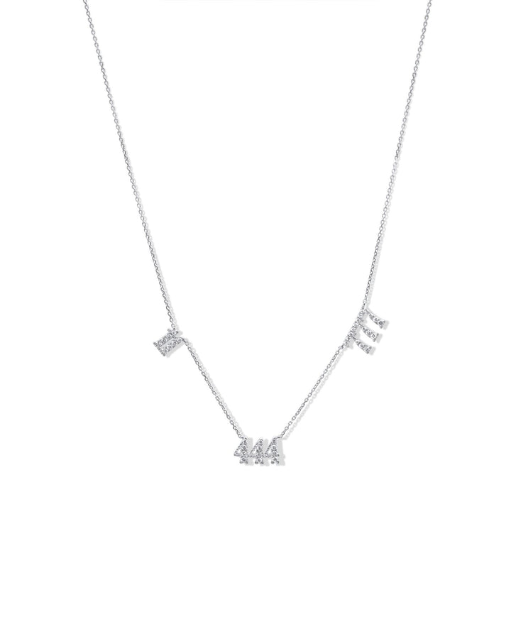 Angel Numbers 18K Gold necklace w. Lab-Grown Diamonds