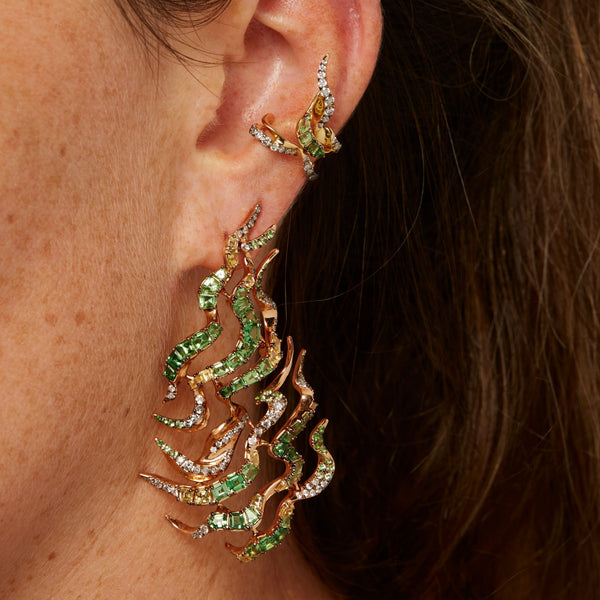 Spark Green 18K Gold Ear Hugger