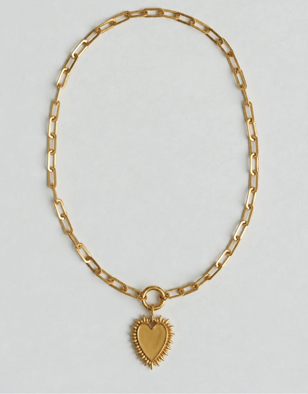 Spiky Heart 18K Gold Plated Necklace