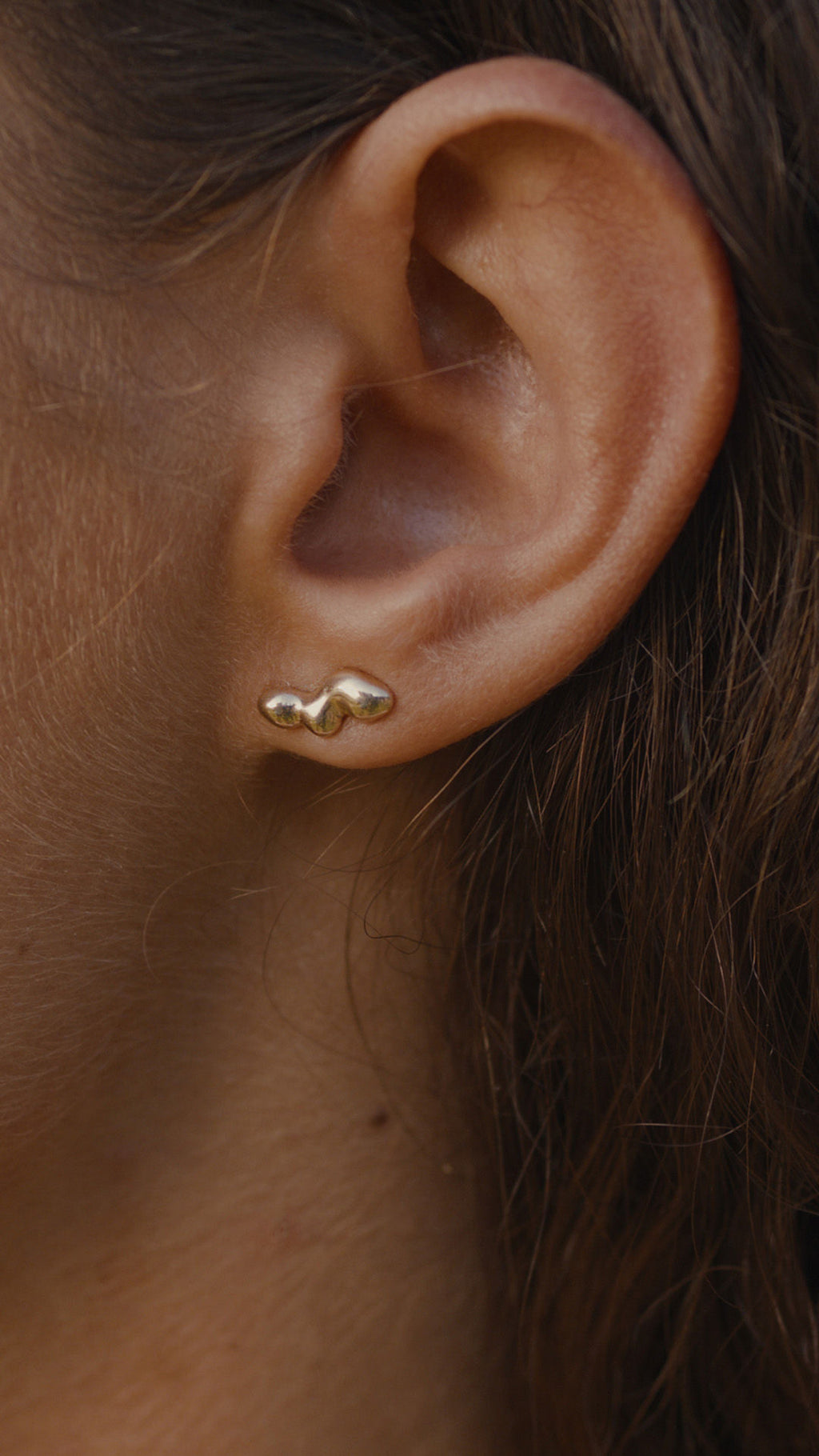 Spuma II 14K Gold Stud