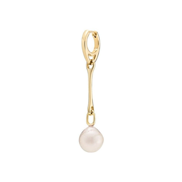 Squash Gold Plated Earring w. Pearl