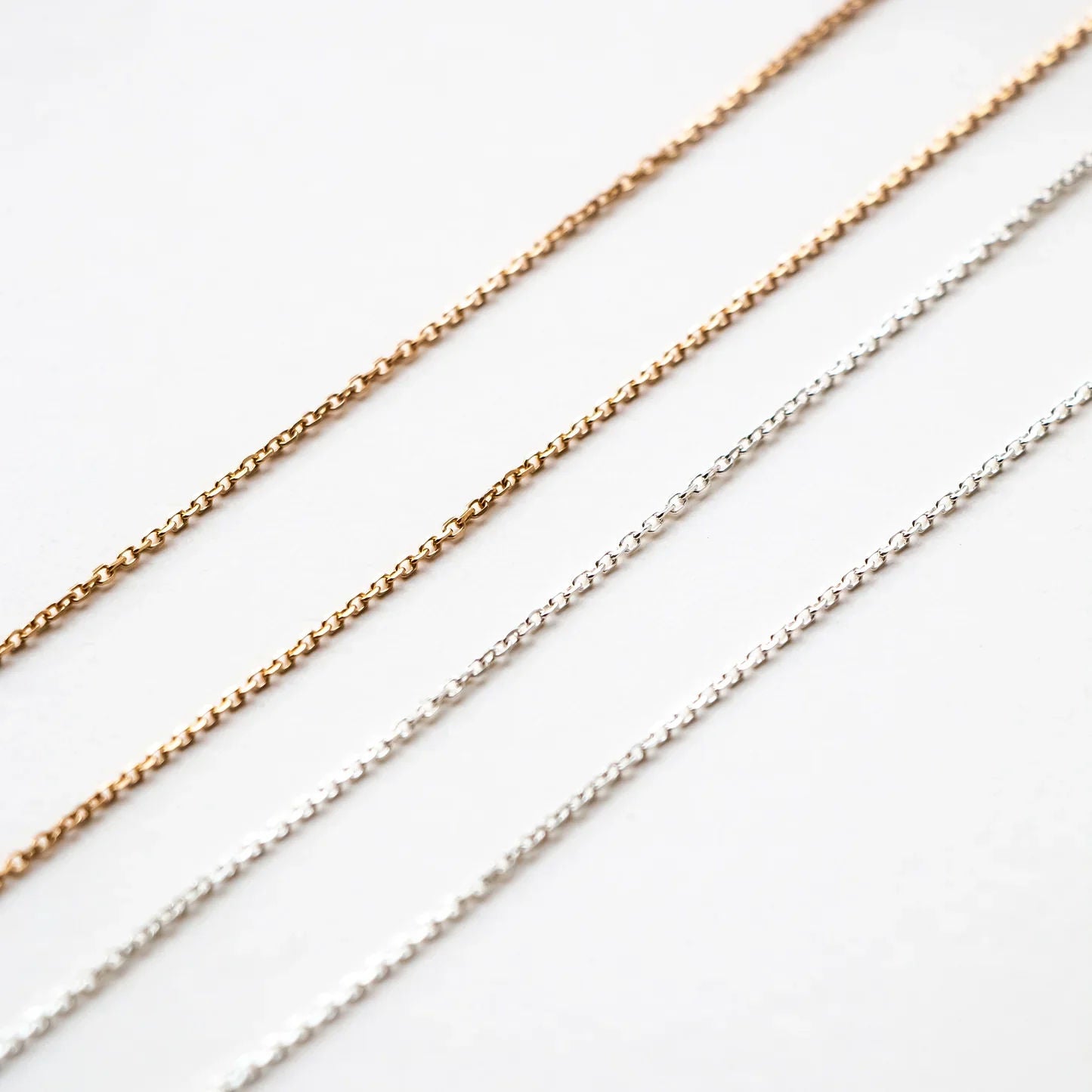 Diamond Cut Gold Plated or Silver Necklace