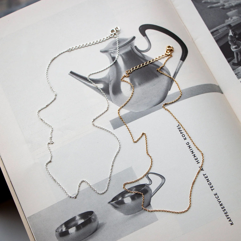 Diamond geschnittene goldene oder silberne Halskette