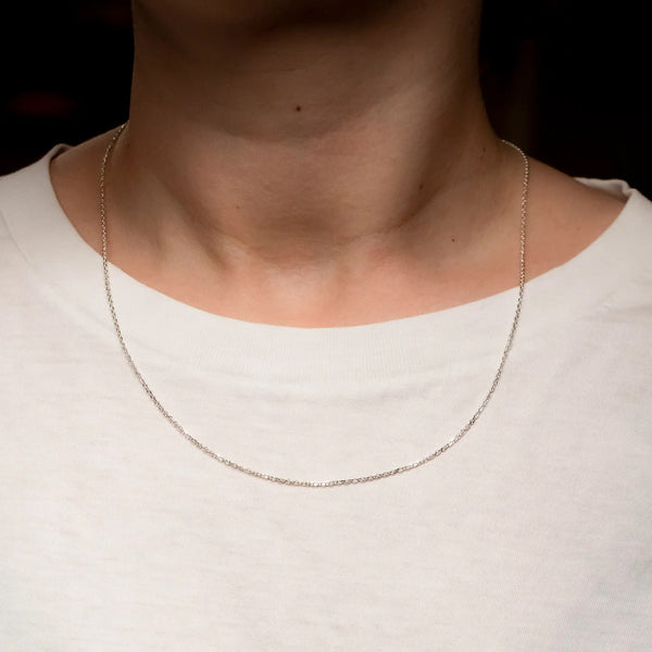 Diamond Cut Silver Necklace