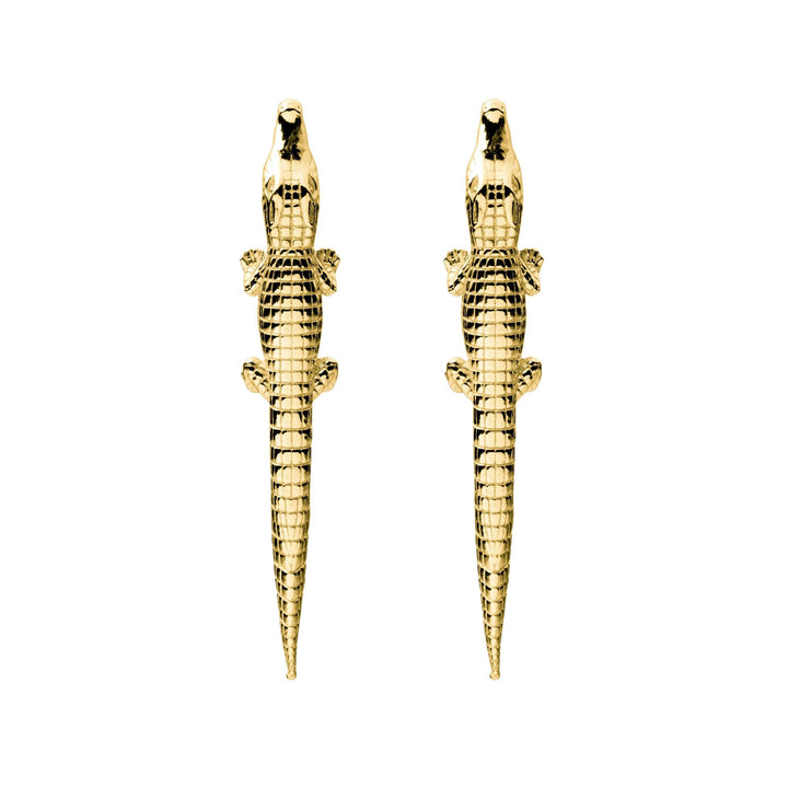 Alligator Gold Plated Earrings