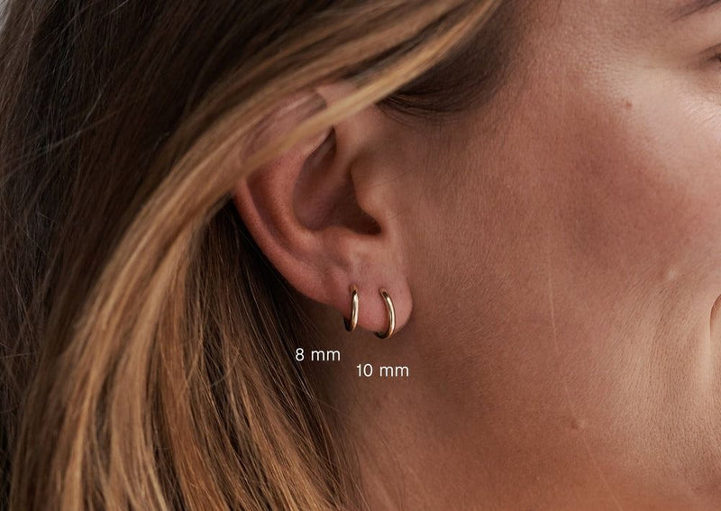 Sleek 14K Gold Hoops 8 mm