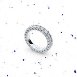 Reflection Three-Row Eternity 18K Whitegold Ring w. Lab-Grown Diamonds