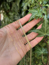 Saturn chain 18K Gold Necklace