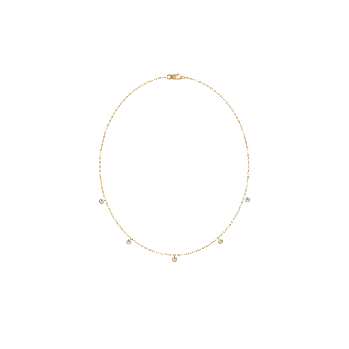 Grace Gold Plated Necklace w. Zirconia