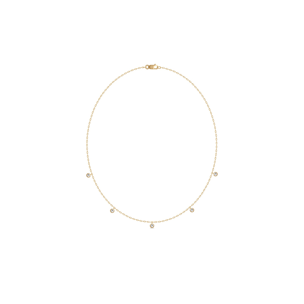 Grace Gold Plated Necklace w. Zirconia
