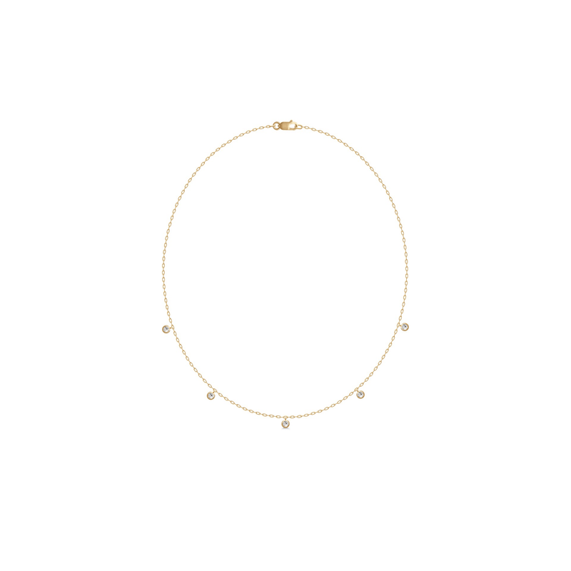 Grace Gold Plated Necklace w. Zirconia