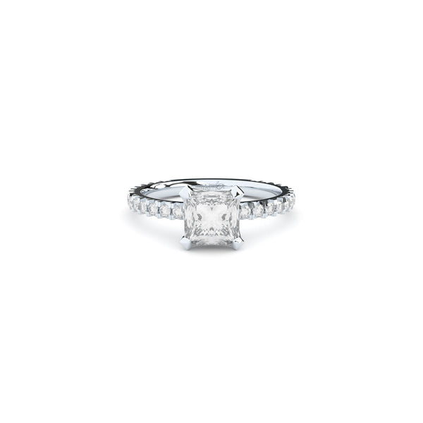 Tiny Clash Prinsesse Forlovelse 14K Hvidguld Ring m. 1.40ct Lab-Grown Diamanter