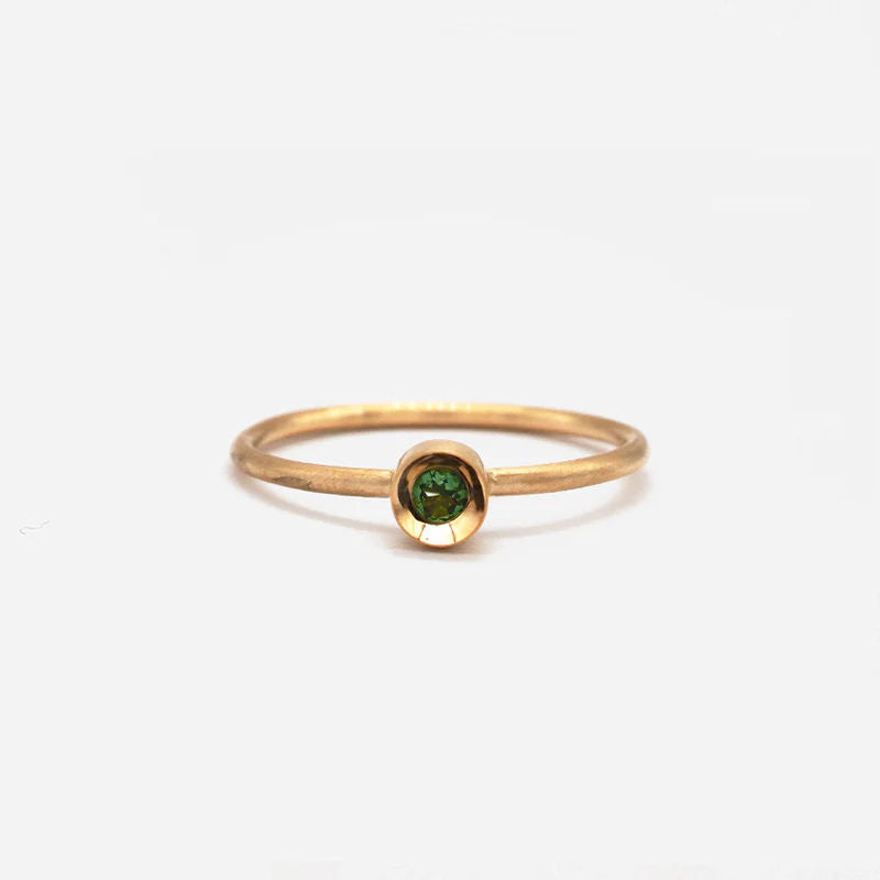 Spot 10K Guld Ring m. Turmalin
