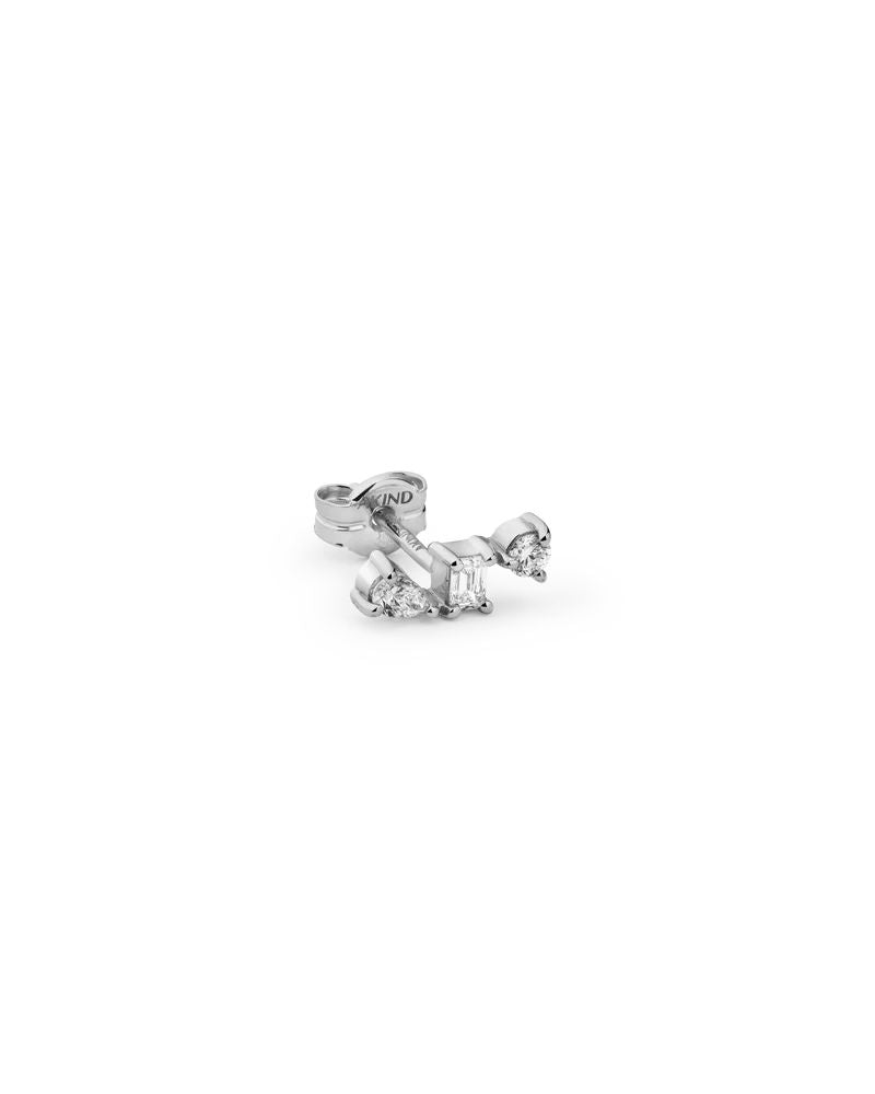 Diamond Trio 14K Whitegold Studs w. Lab-Grown Diamonds