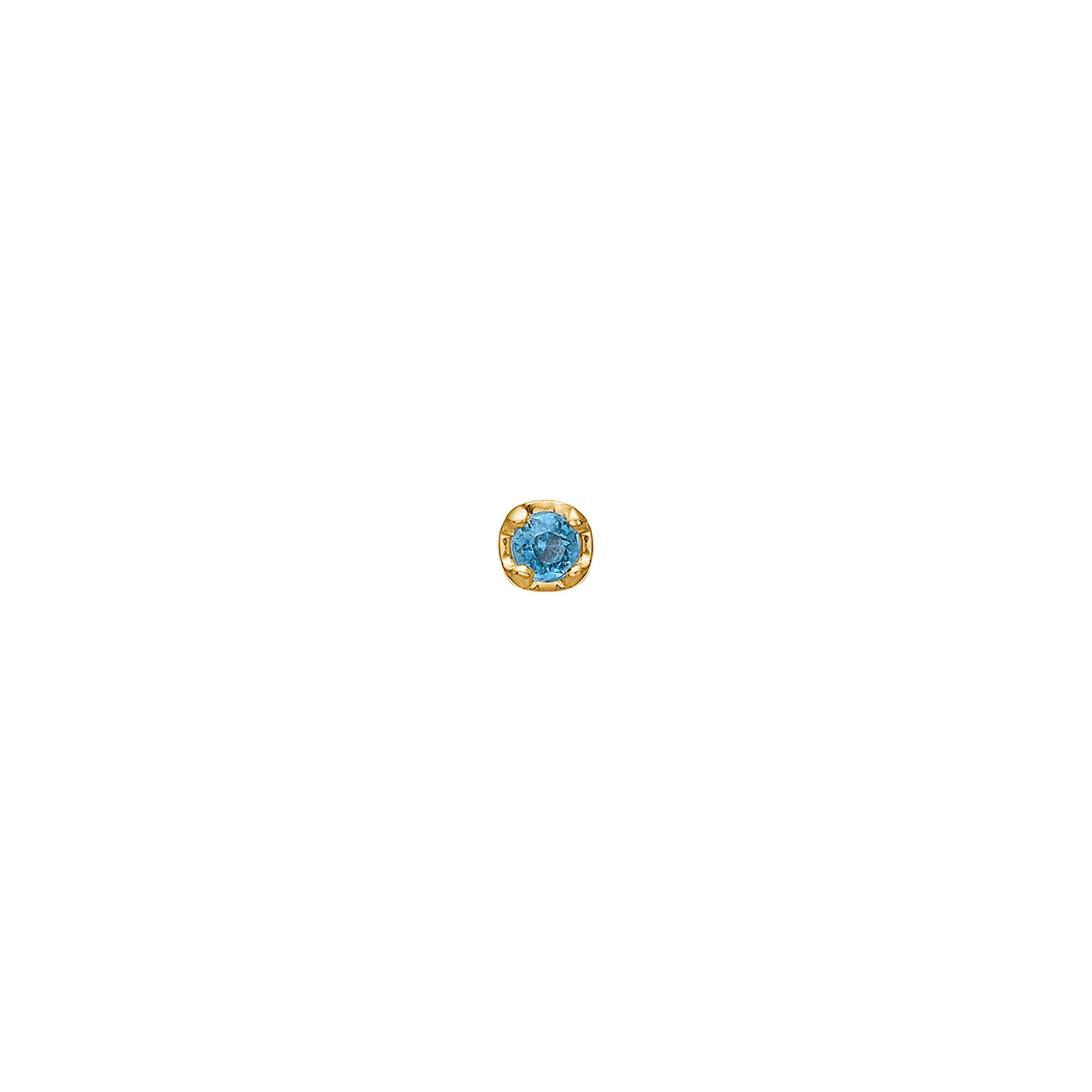 My Precious - Rainbow 10K Sculptural Gold Stud w. Topaz