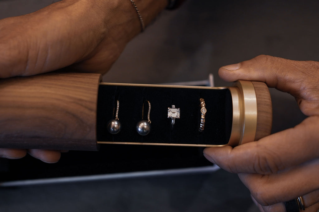 Walnut Goldlook Jewelry box