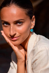 3 Shooting Stars 18K Gold Earring w. Diamonds