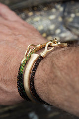 Maroon theme Life men's 18K Gold Bracelet