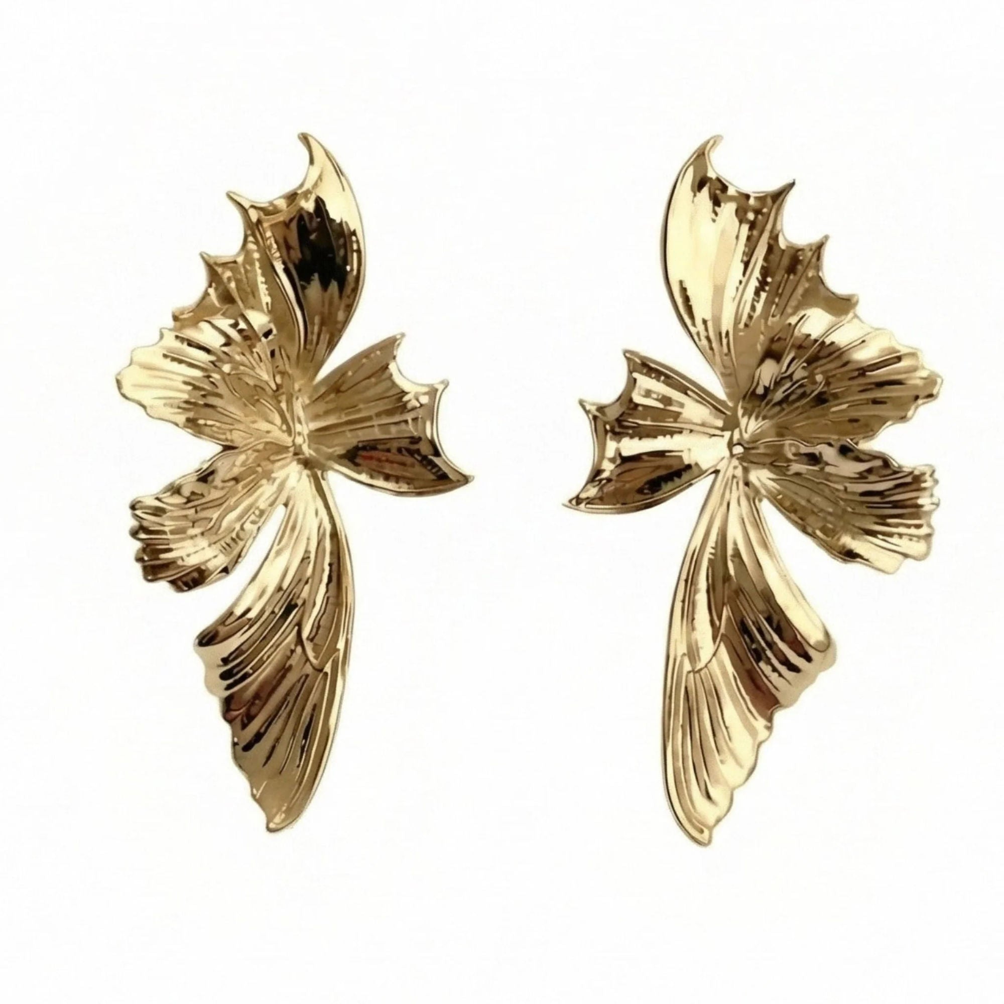 Gold Plated Wings Earrings
