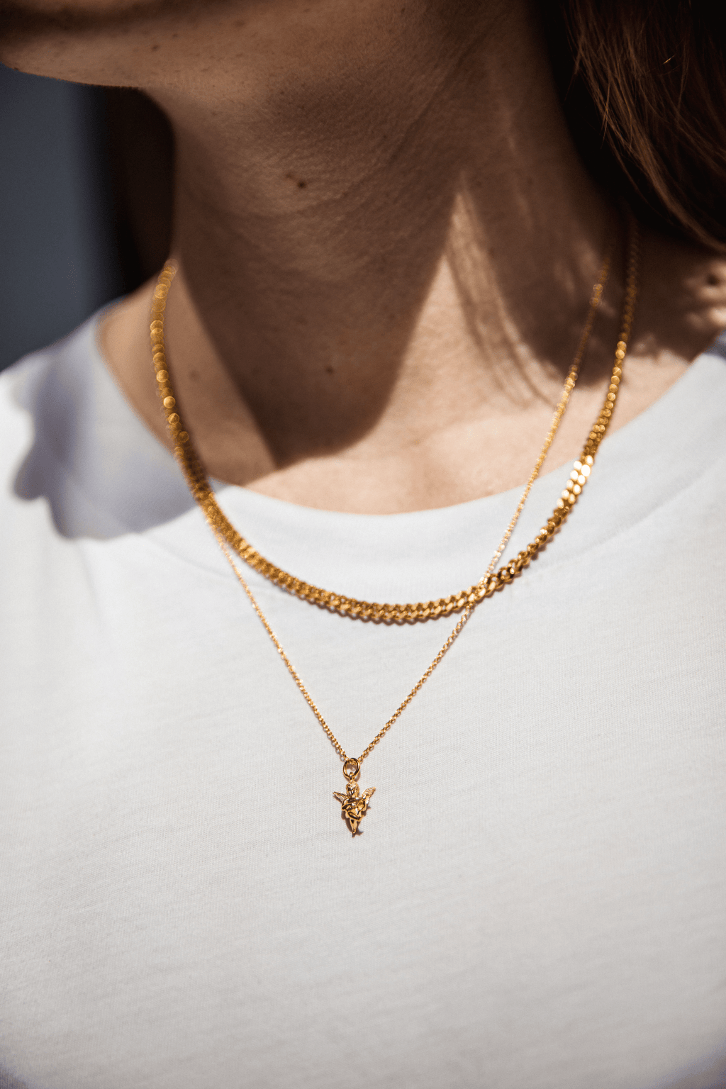 IX Angel Gold Plated Pendant