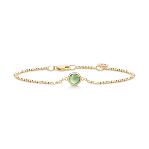 Primini Gold Plated Bracelet w. Green Amethyst