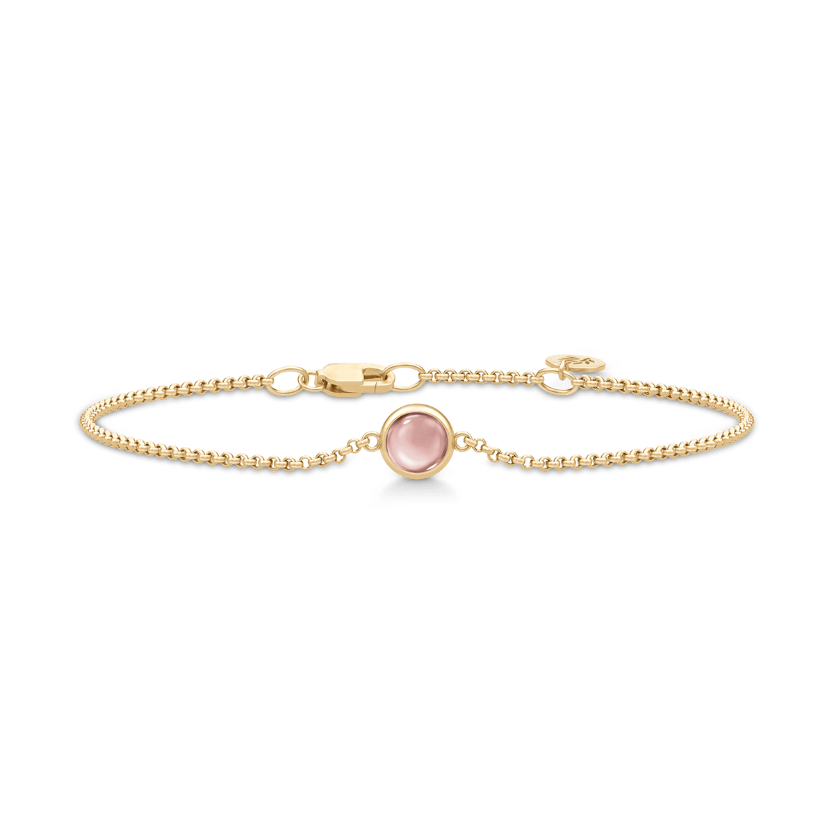 Primini Gold Plated Bracelet w. Dusty Rose Crystal